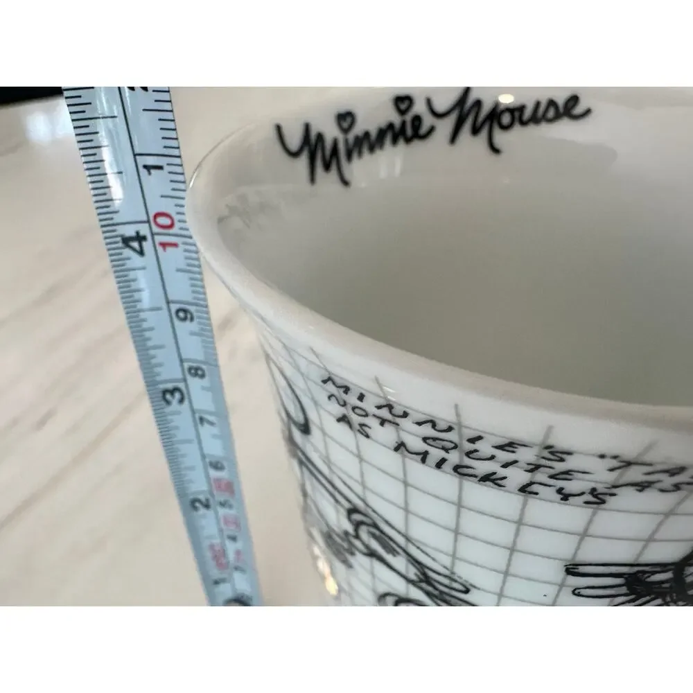 Disney Minnie Mouse Sketchbook Mug 14 Oz Concept Art Model Sheet Ceramic Cup